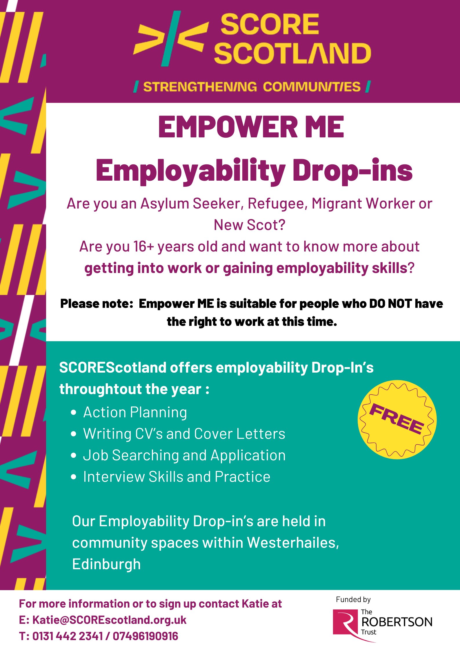 SCOREscotland empower me drop in poster featured image